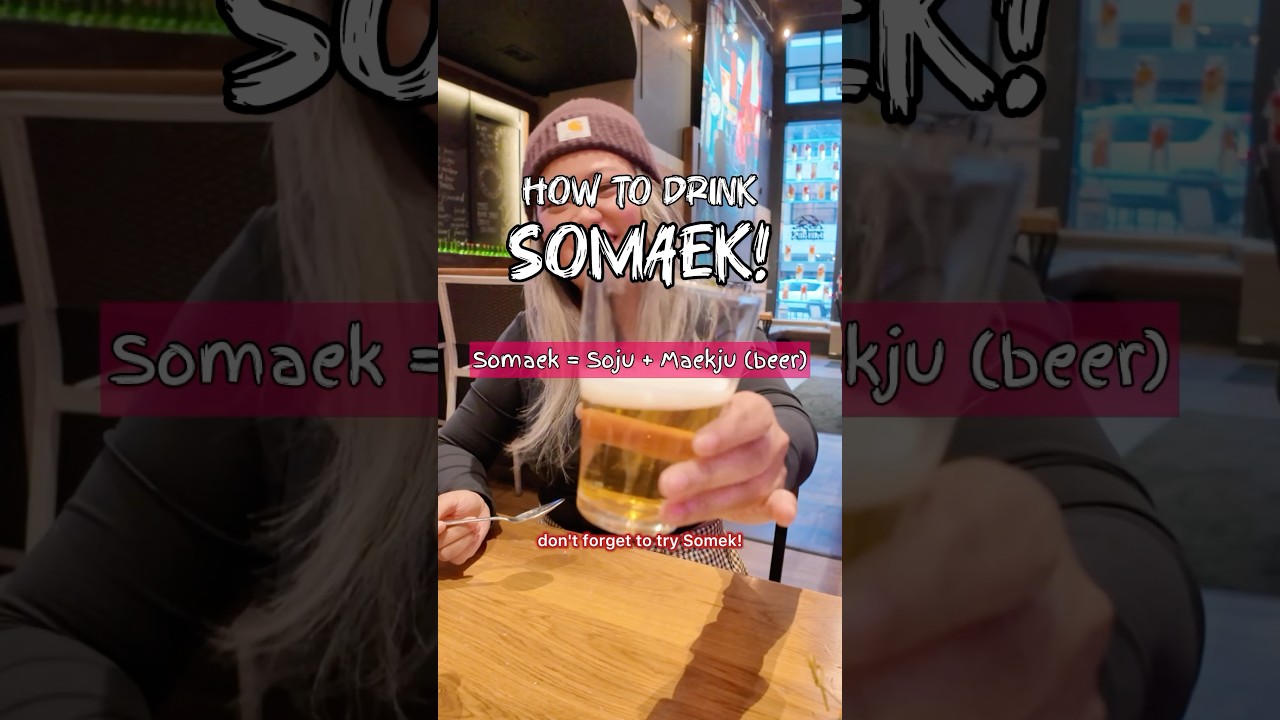 How to properly drink Somaek!🥃🇰🇷