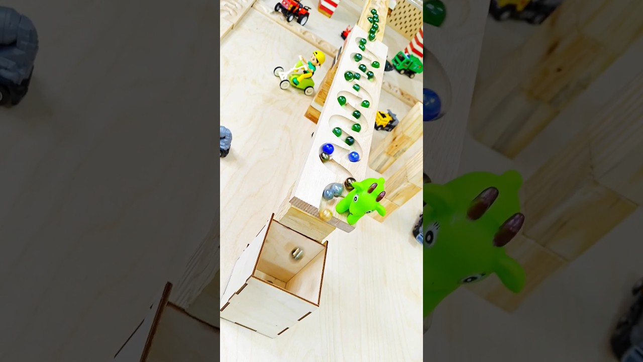 Kancha Marble Run Track Wooden ASMR #marbletrack #marblerun #marbleruntoys