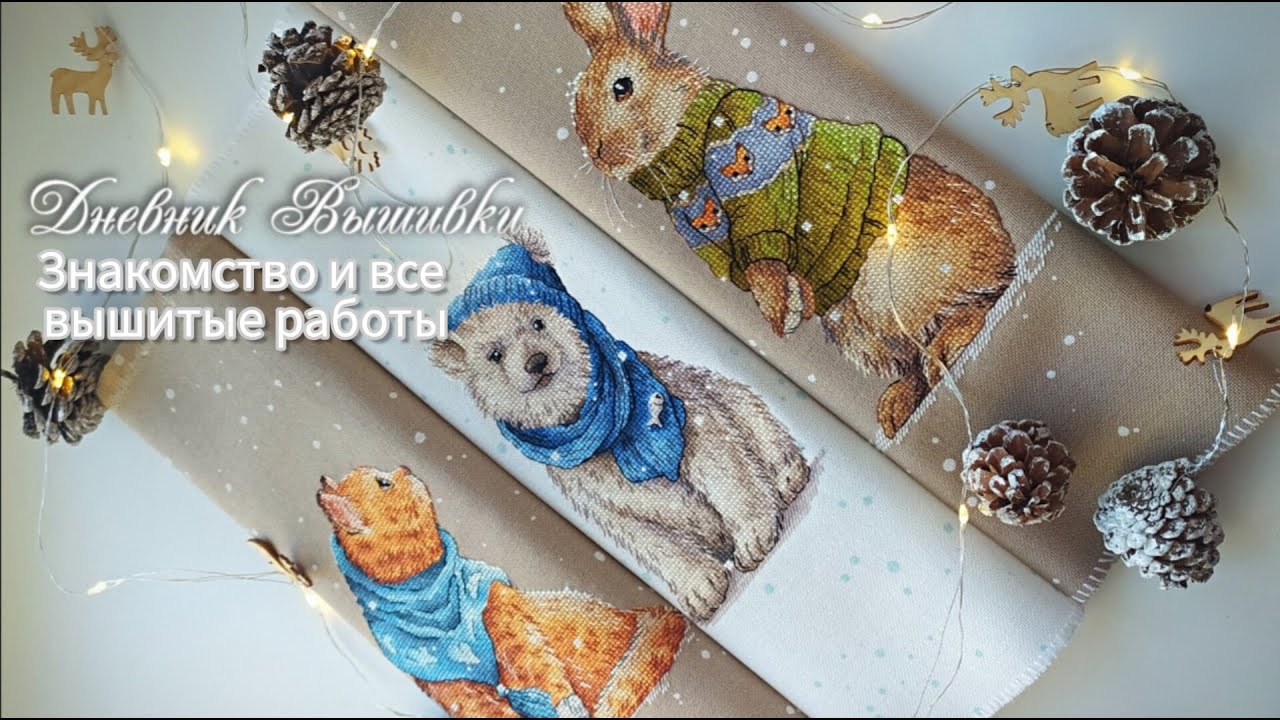 Видеознакомство: моя история начала вышивки, все готовые работы + вышивальные итоги 2022 года