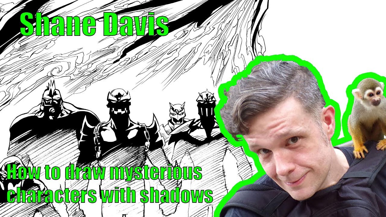 Shane Davis Talking & Drawing - How to Draw Mysterious Characters with Shadows