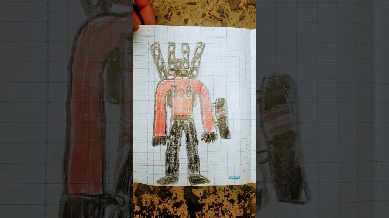 Vẽ Titan đầu loa TV Man