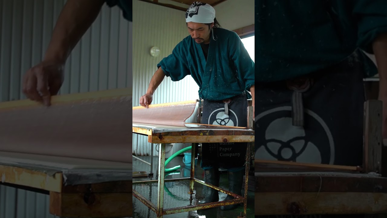【ASMR】How to Make a Japanese Paper | Japanese traditional crafts #shorts #short