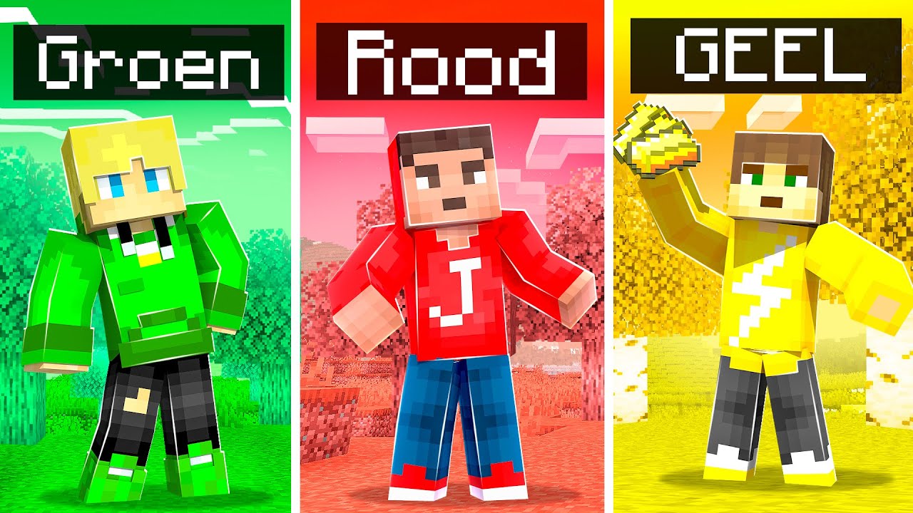 VERSTOPPERTJE In 1 KLEUR SPELEN! (Minecraft)
