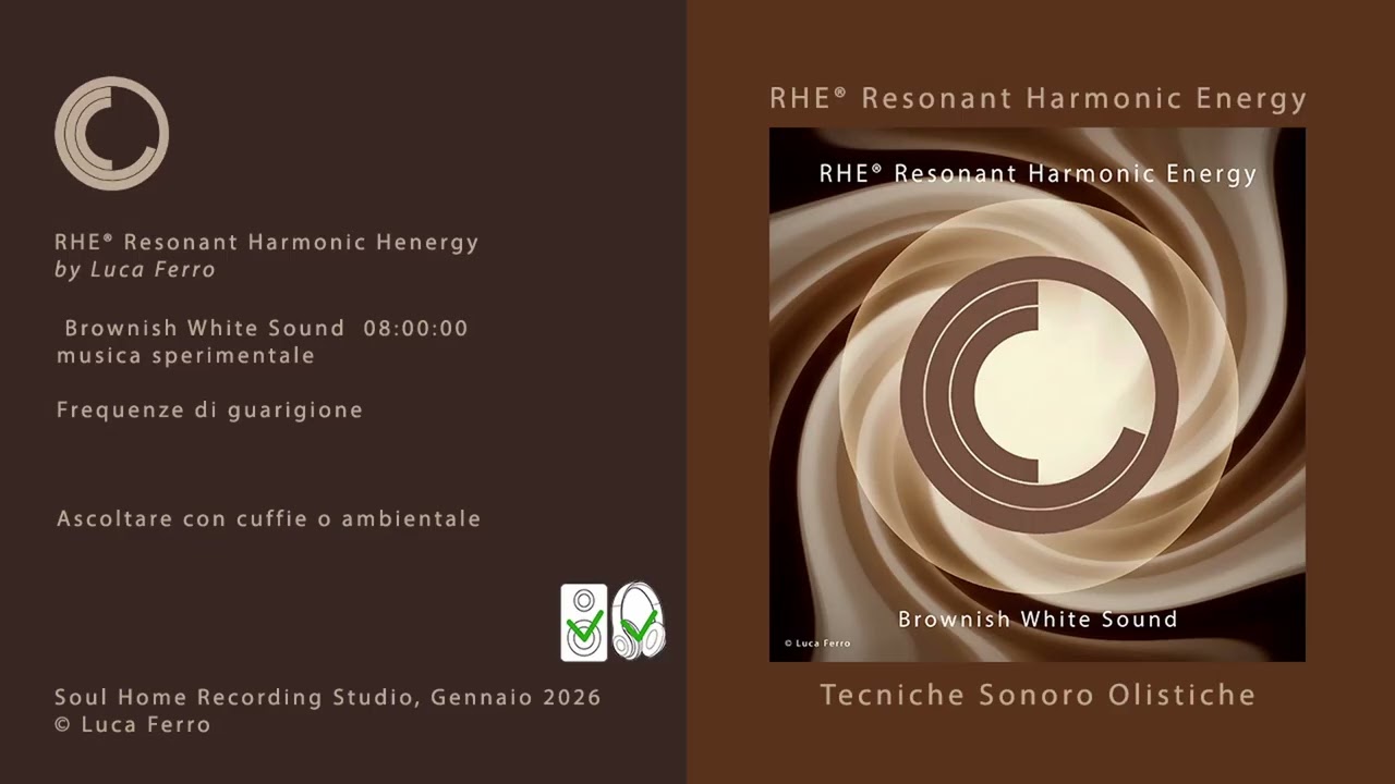 Brownish White Sound   8 ore   - Musicoterapia - Musica Rilassante - 432Hz