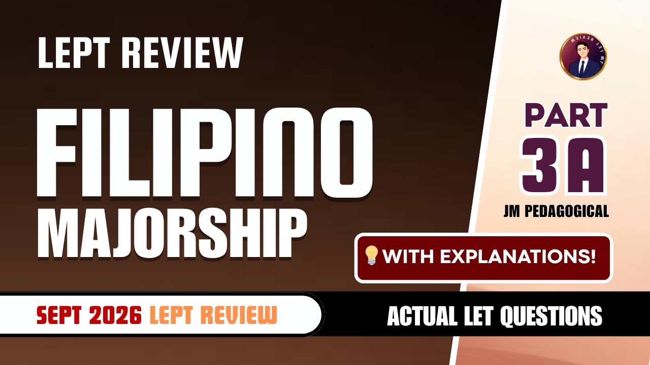 Filipino Major Part 3-A: Let Review 50 Items | March 2026 LET