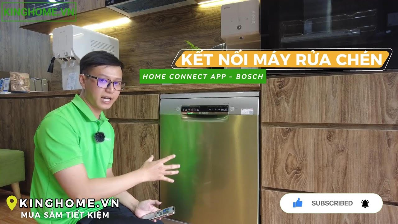 Kết nối máy rửa chén Bosch với điện thoại thông minh cực kỳ đơn giản, hãy xem KingHome làm nhé