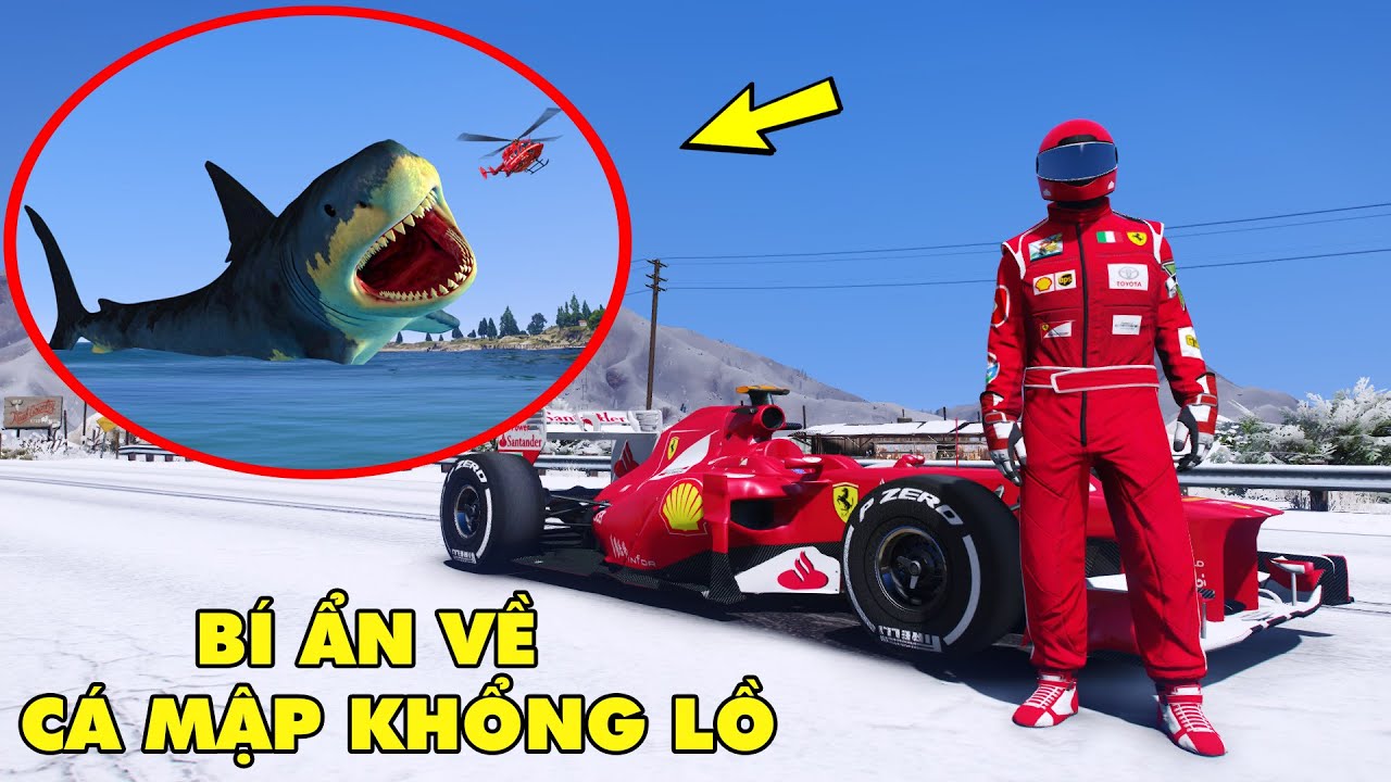 GTA 5 Siêu Xe F1 Bất Ngờ Lạc Tay Lái Rơi Xuống Biển Phát Hiện Ra 2 Con Cá Mập Khổng Lồ Đang Bị Bắt