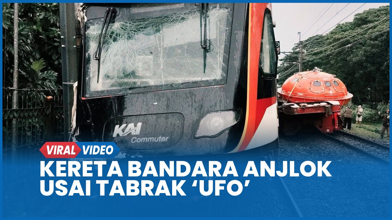 Detik-detik Kecelakaan Kereta Bandara Anjlok Tabrak Truk Bermuatan Tandon di Poris Tangerang