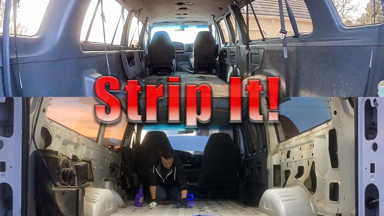 Stripping the Interior | 96 Ford E-350 Club Wagon Camper Conversion