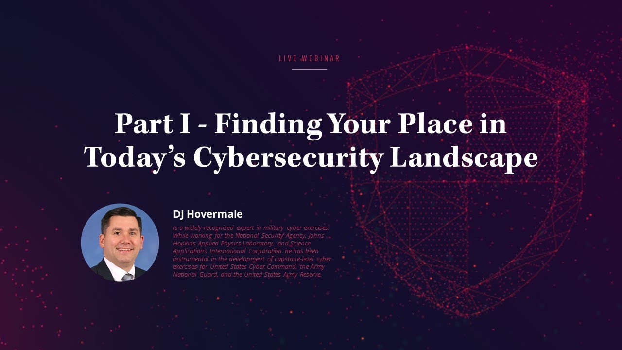 Part I - Finding Your Place in Today’s Cybersecurity Landscape