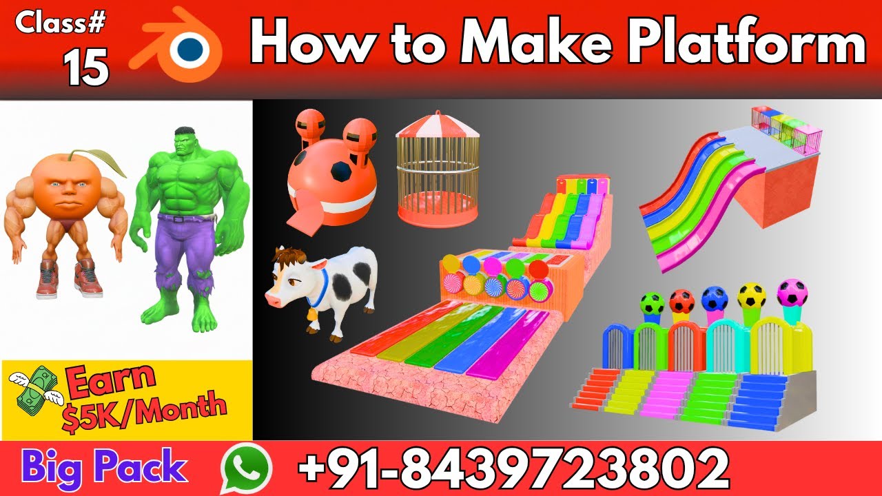 How to make Platform Fountain Animal Crossing Video in Blender