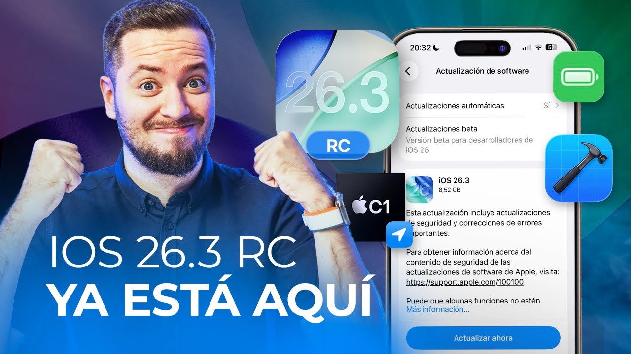 iOS 26.3 RC: chips M5 OCULTOS en el código, pero lo mejor llega DESPUÉS