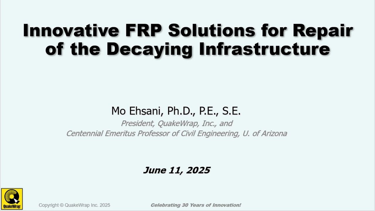 Innovative FRP Solutions for Repair of Infrastructure