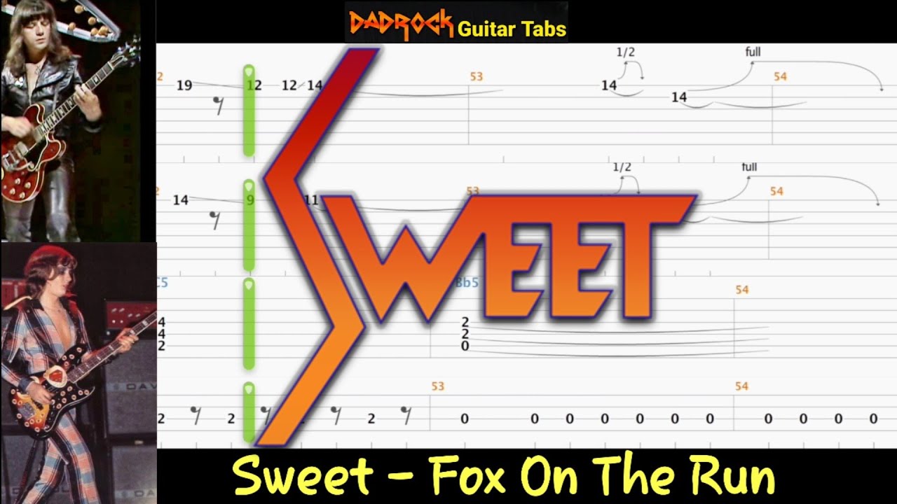 Fox On The Run - Sweet - Guitar + Bass TABS Lesson