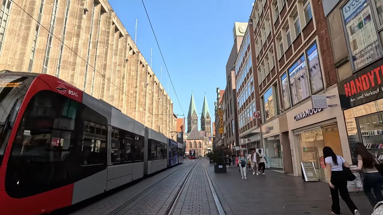 Walking in Bremen, Germany | Relaxing Saxophone Jazz Music 4k