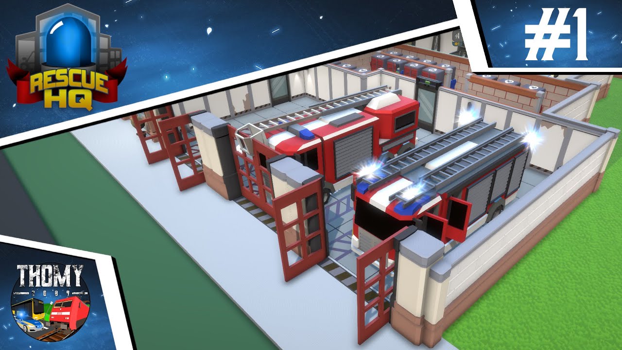 Rescue HQ - The Tycoon 🚒🚓🚑 #1 - Wir bauen eine Feuer-, Polizei- und Rettungswache! 😍