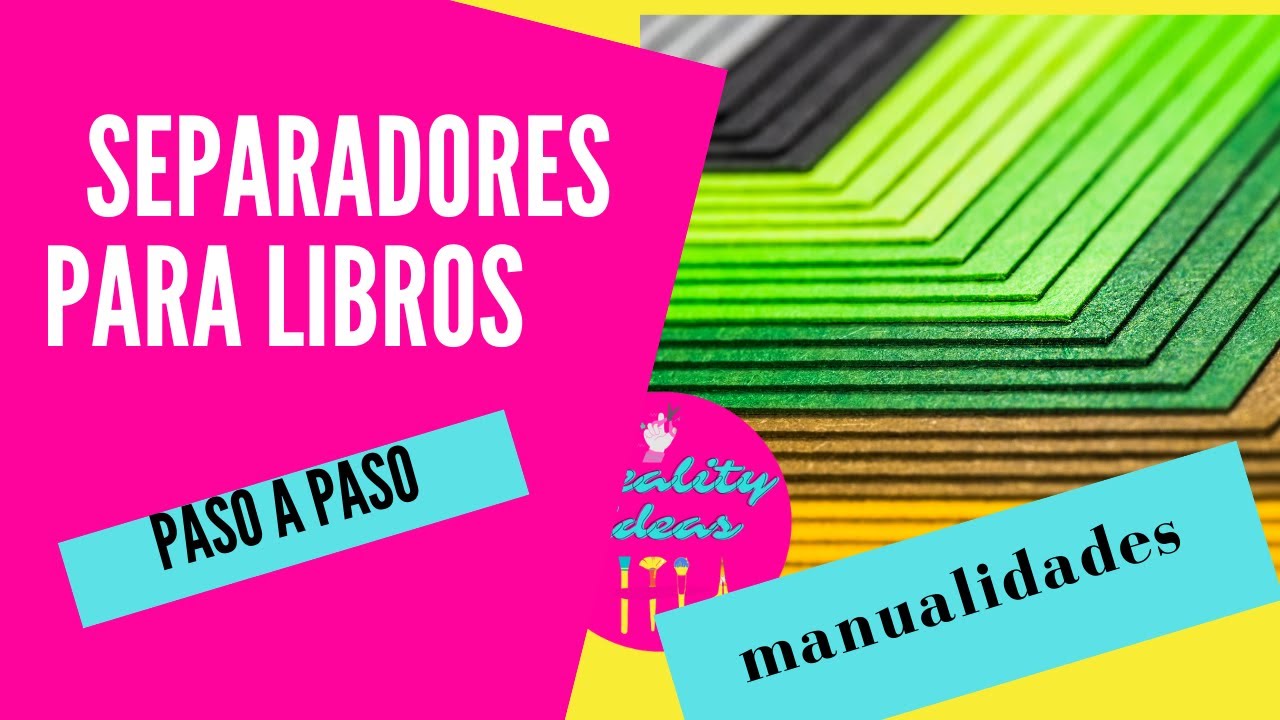 Manualidades: SEPARADORES  para LIBROS // creality ideas