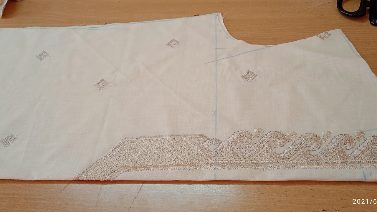 Embroidery wala sada kurta cutting karna ka asaan tarika