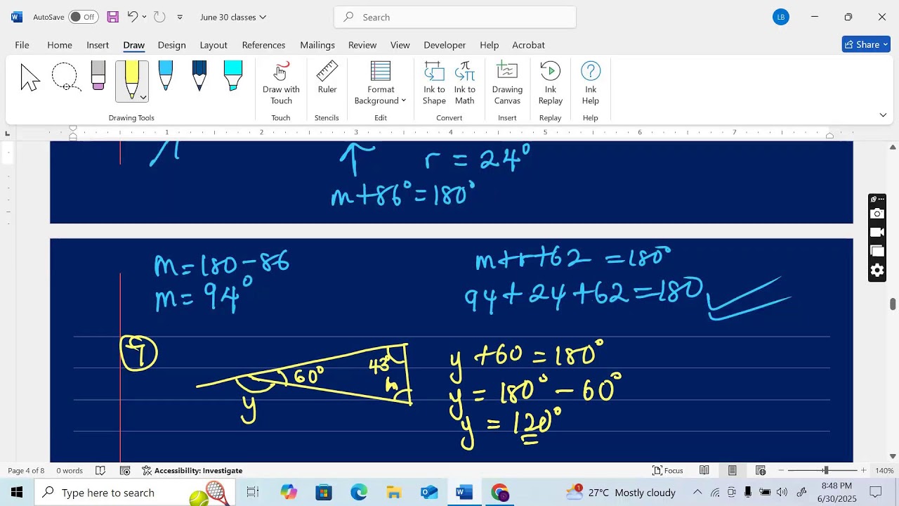 June 30, JSS 1-3 Math class