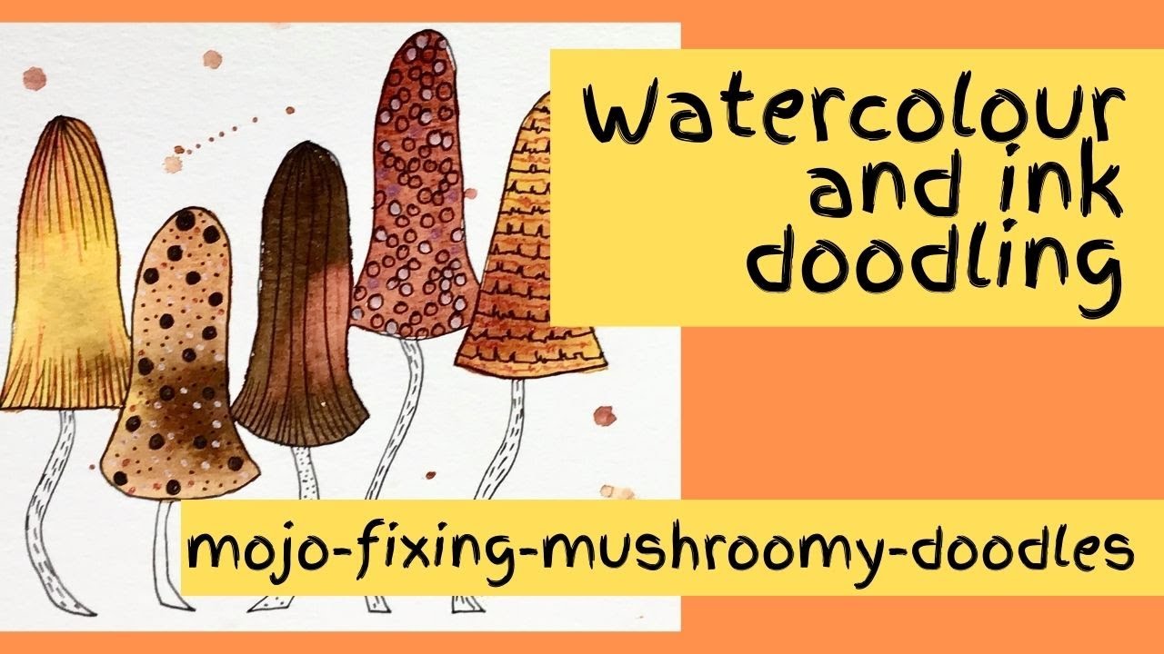 Watercolour and ink doodling