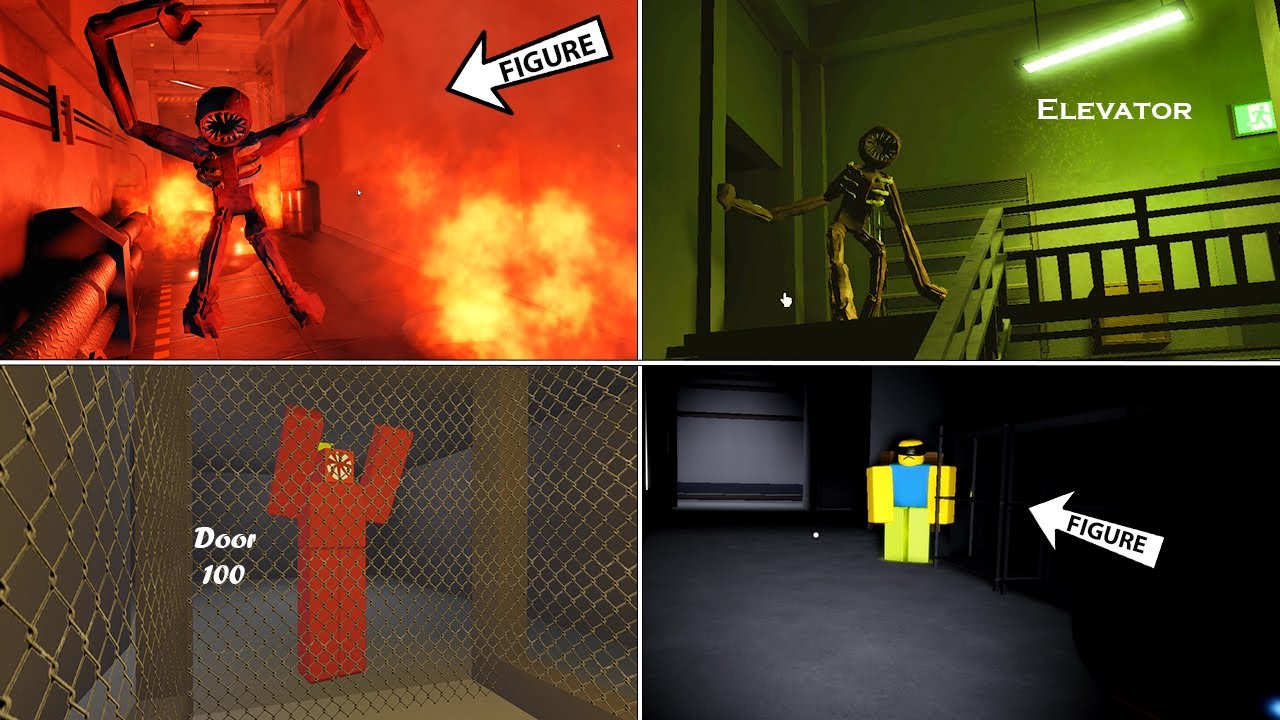 Roblox DOORS Figure Ending VS 5 Different FIGURE ENDINGS
