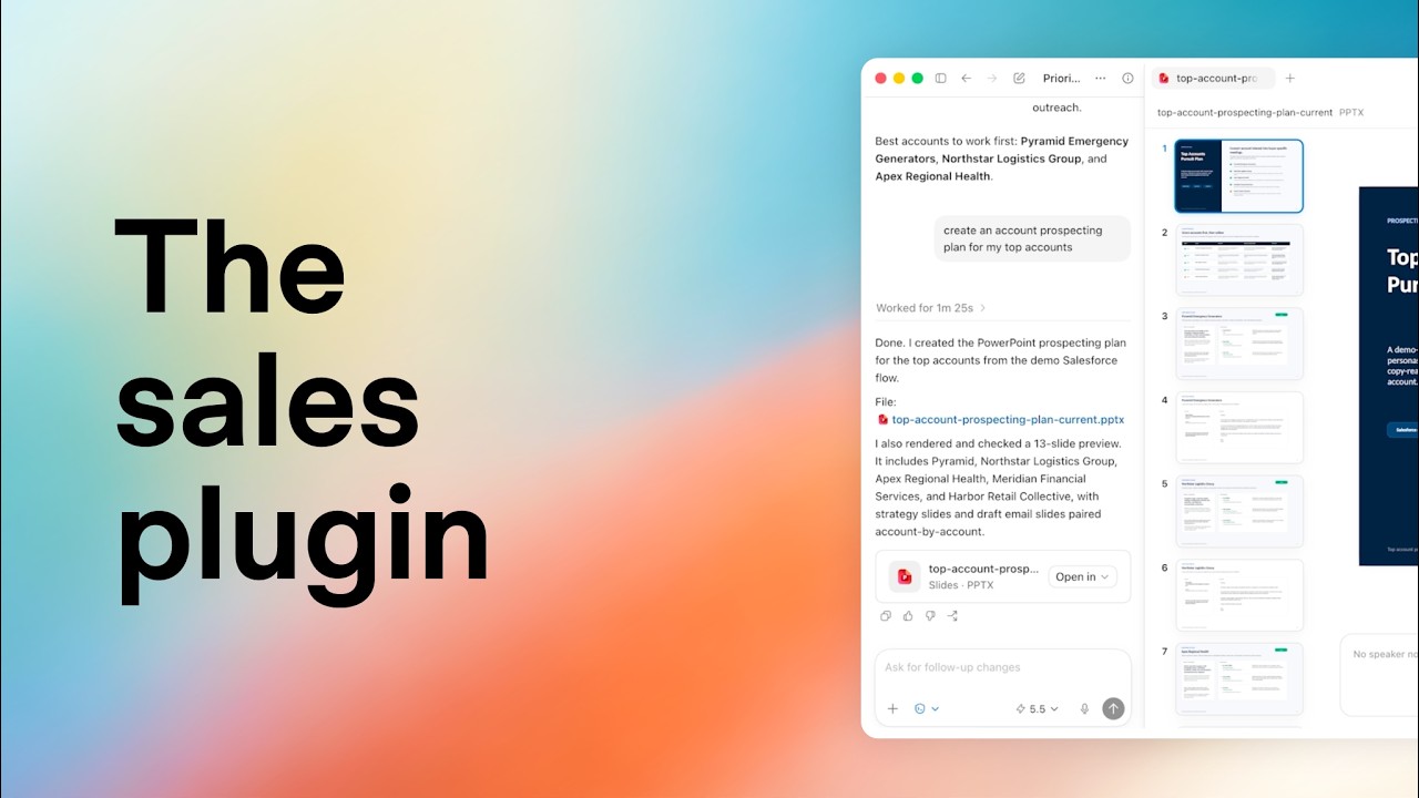 Build sales account strategies and outreach with Codex