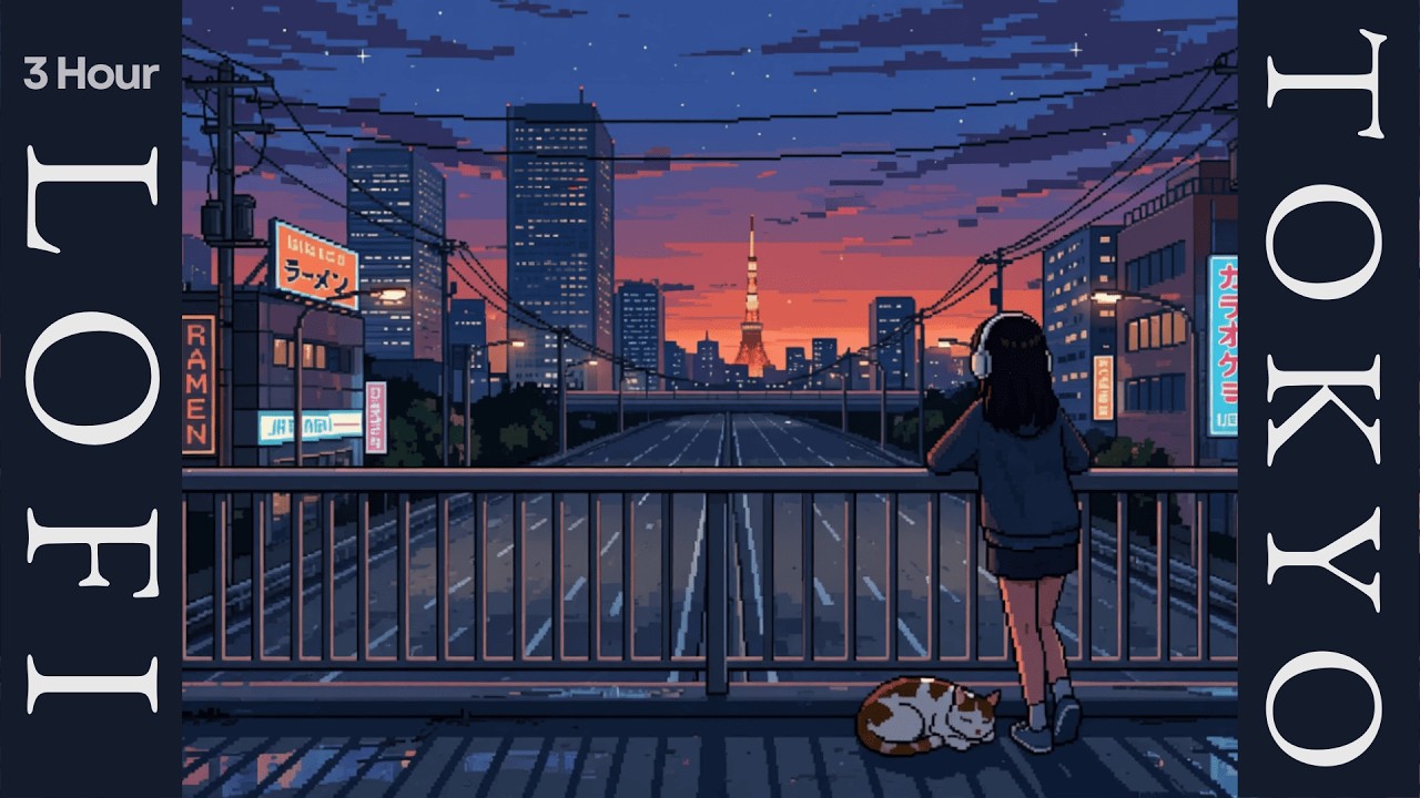 Overpass Sunset Lofi 🌉 Twilight Traffic | Tokyo Twilight Stillness