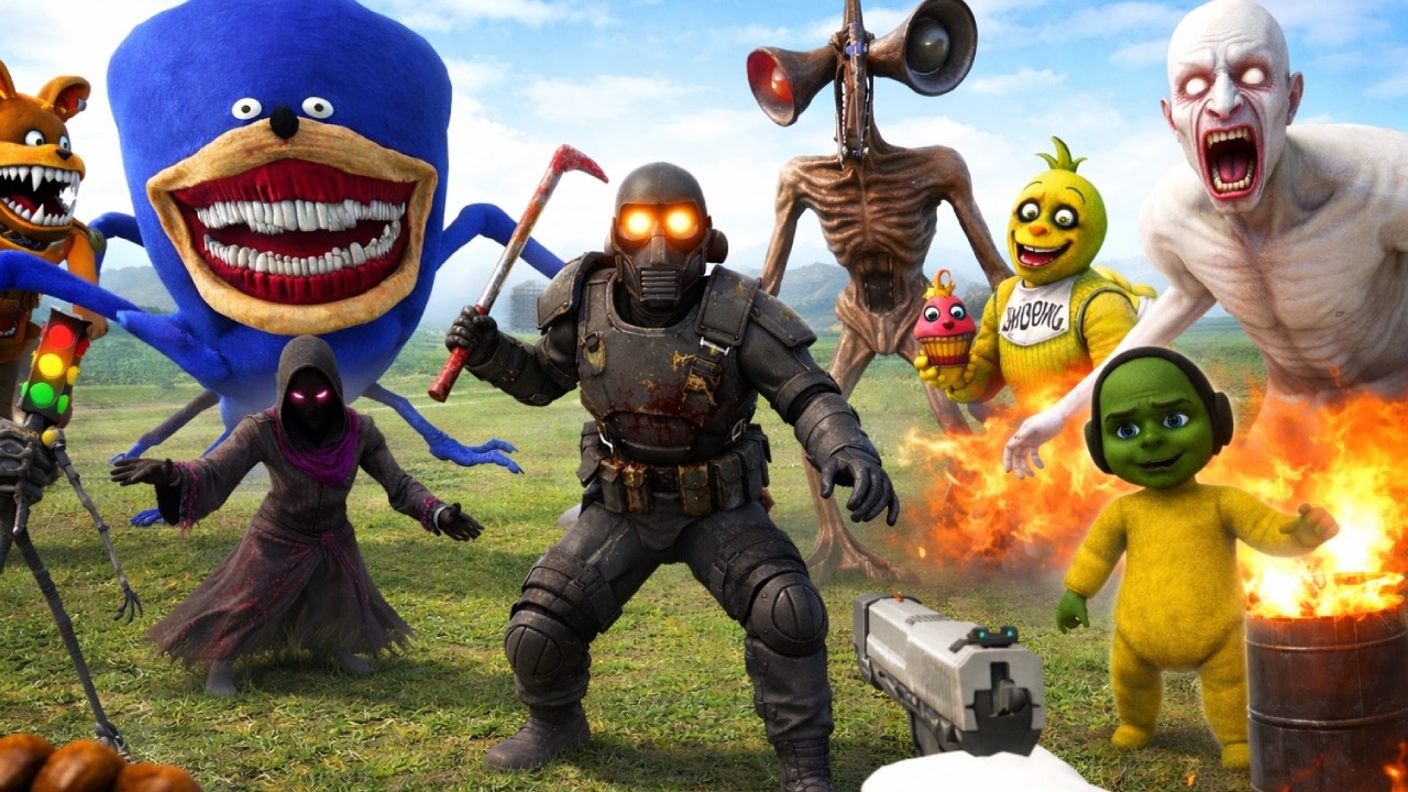 Brainrot Memes Clash with Zoochosis Bosses in a Giant Pit &ndash; GMod Mayhem