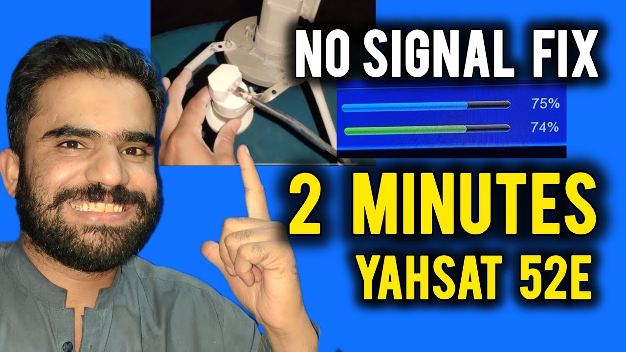Yahsat 52e Signal Fix | 2 Minutes| Dish Antenna Setting| Receiver Tuning 