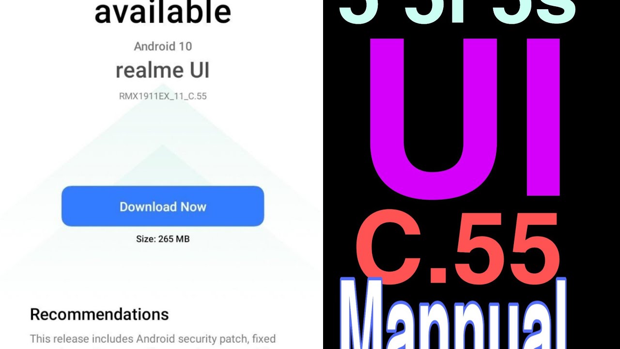 Realme 5 5i 5s C.55 update Mannual link! Smooth scrolling 😍 new feature add battery drain fix