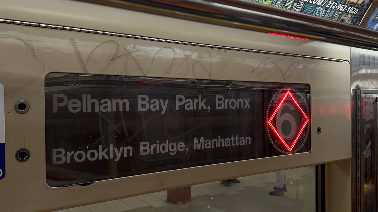 IRT Lexington Av Local: R62A {6} Express Train [Brooklyn Bridge-City Hall to Pelham Bay Park #4]