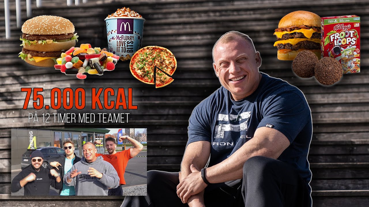 DANMARKS STØRSTE CALORIE CHALLENGE?!! 75.000 KCAL PÅ 12 TIMER! 🍔🍟🍕🍦🍪🍫😍🤢