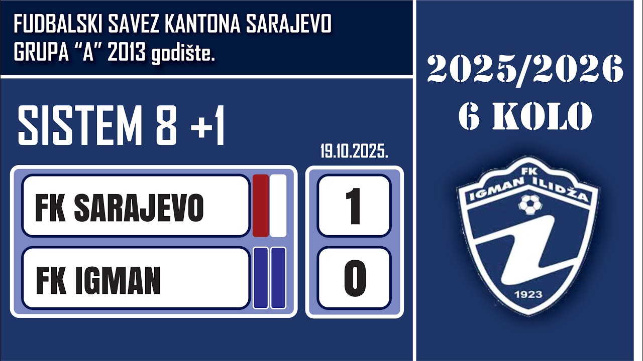 19.10.2025. FK Sarajevo 1:0 FK Igman