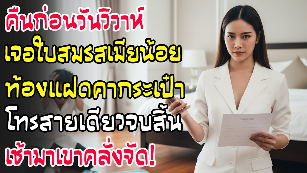 คืนก่อนแต่ง เจอหลักฐานเมียน้อยท้องแฝดในกระเป๋าว่าที่ผัว โทรสายเดียว...เช้ามาเขาคลั่งเหมือนคนบ้า!