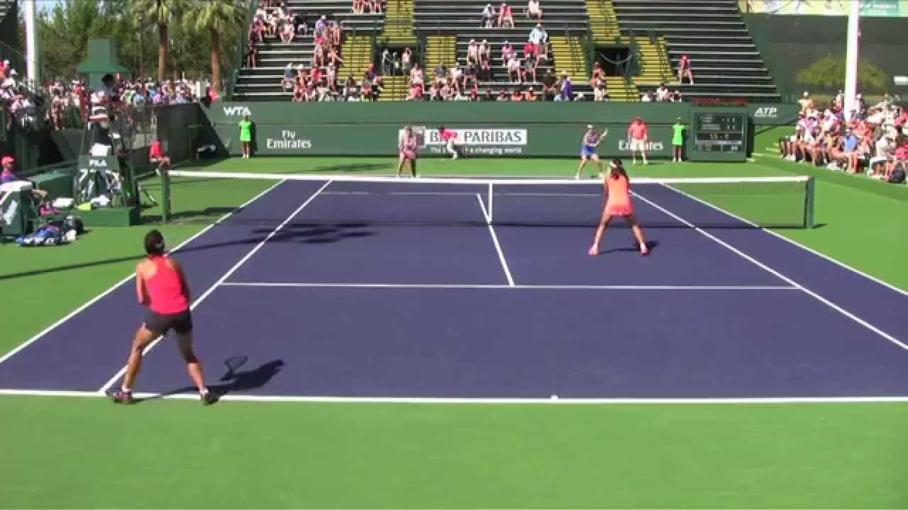 [1]Hsieh/Shuai vs. Kleybanova/Pavlyuchenkova - 2014 BNP Paribas Open