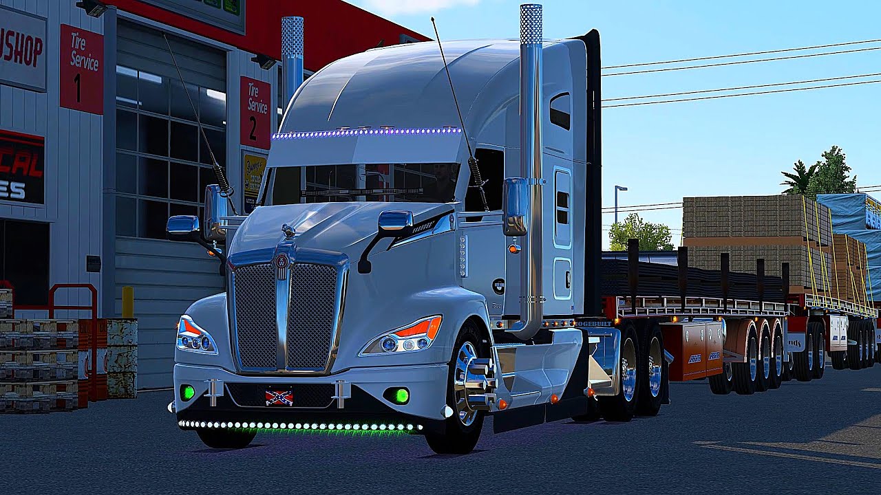 EL MEJOR KENWORTH NEXT GENT T680 EN ATS V1.57  TRIPLE REMOLQUE JUGANDO CON MANDO DESDE GFORNOW 