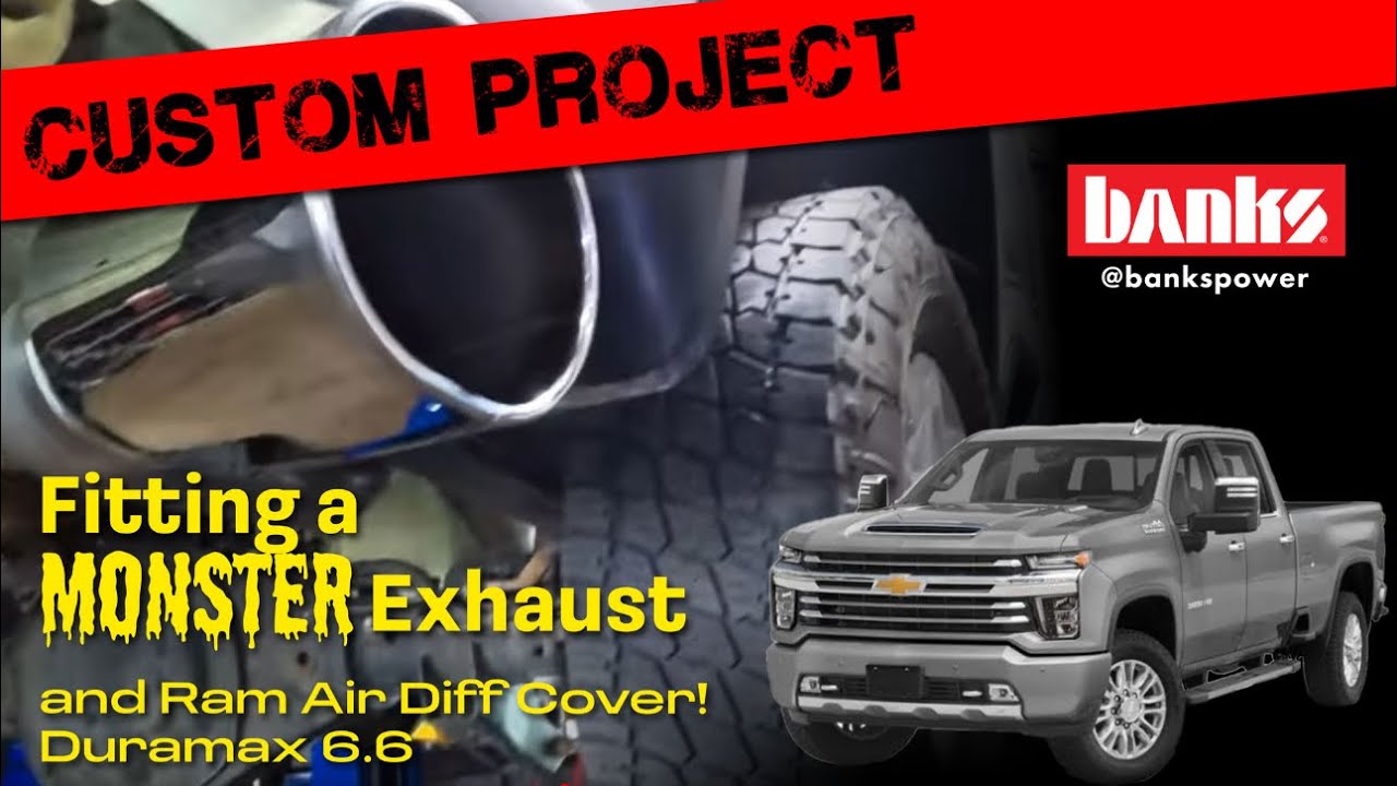 Custom Project: Fitting a Monster Exhaust and Ram Air Diff Cover! Duramax 6.6 @Banks Power