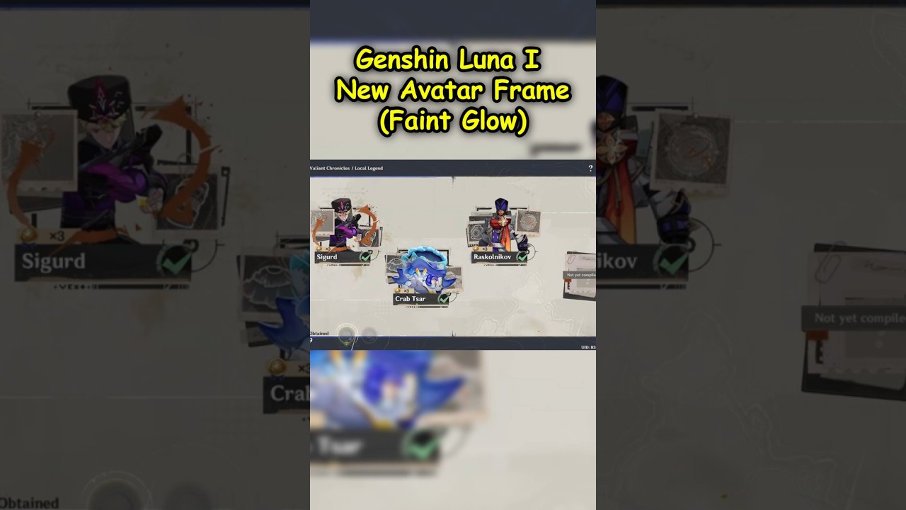 Genshin Impact Luna New Avatar Frame Reward#genshinimpact #genshin