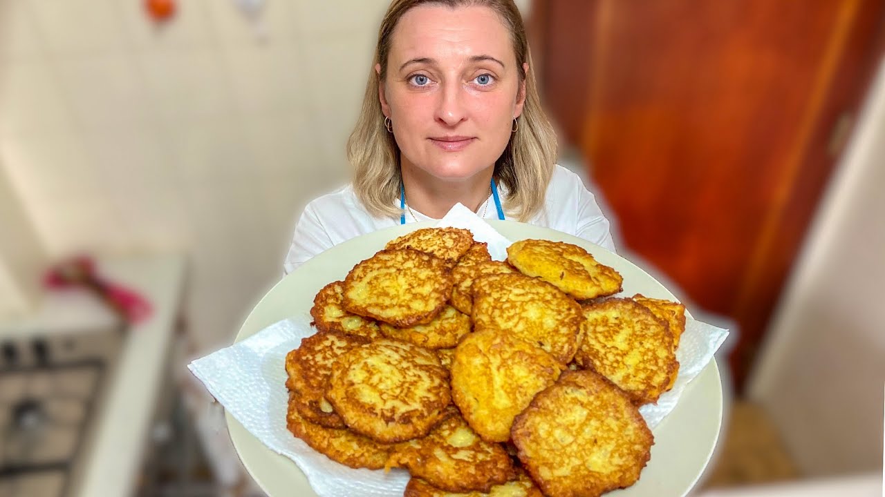 RÁPIDO, FACIL E DELICIOSA ESTÁ RECEITA DA UCRÂNIA! Дируни ( panqueca de batatas)