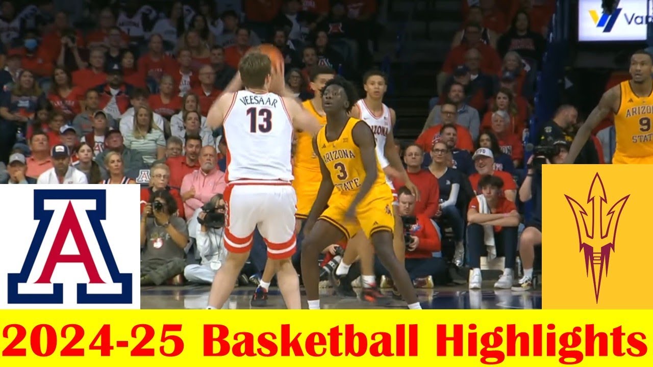Arizona State vs #24 Arizona Basketball Game Highlights 3 4 2025