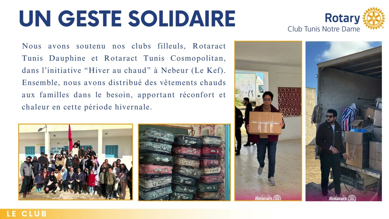 Visite Gouverneur 19 mars de Rotary Club Tunis Notre Dame