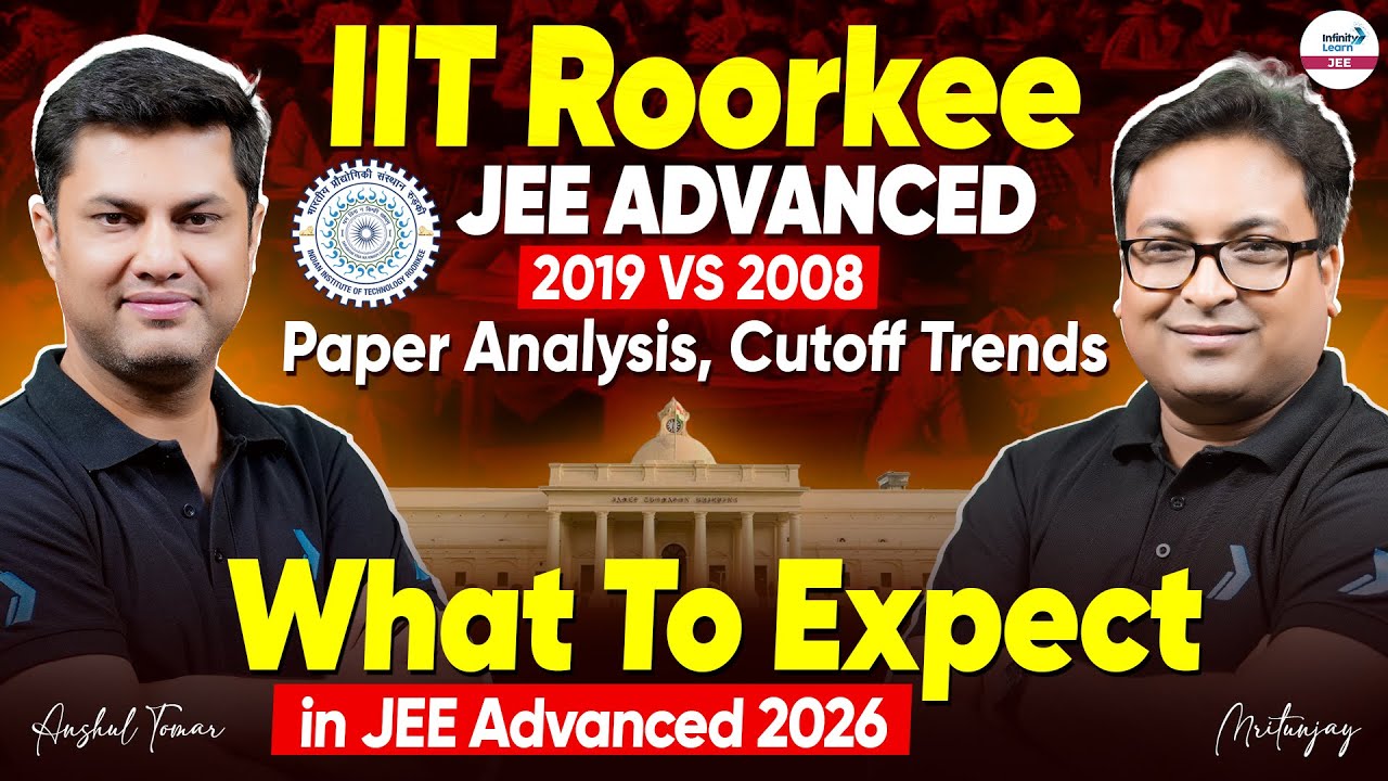 IIT Roorkee JEE Advanced 2019 🆚 2008 Paper Analysis, Cutoff Trends | What To Expect in JEE Adv. 2026