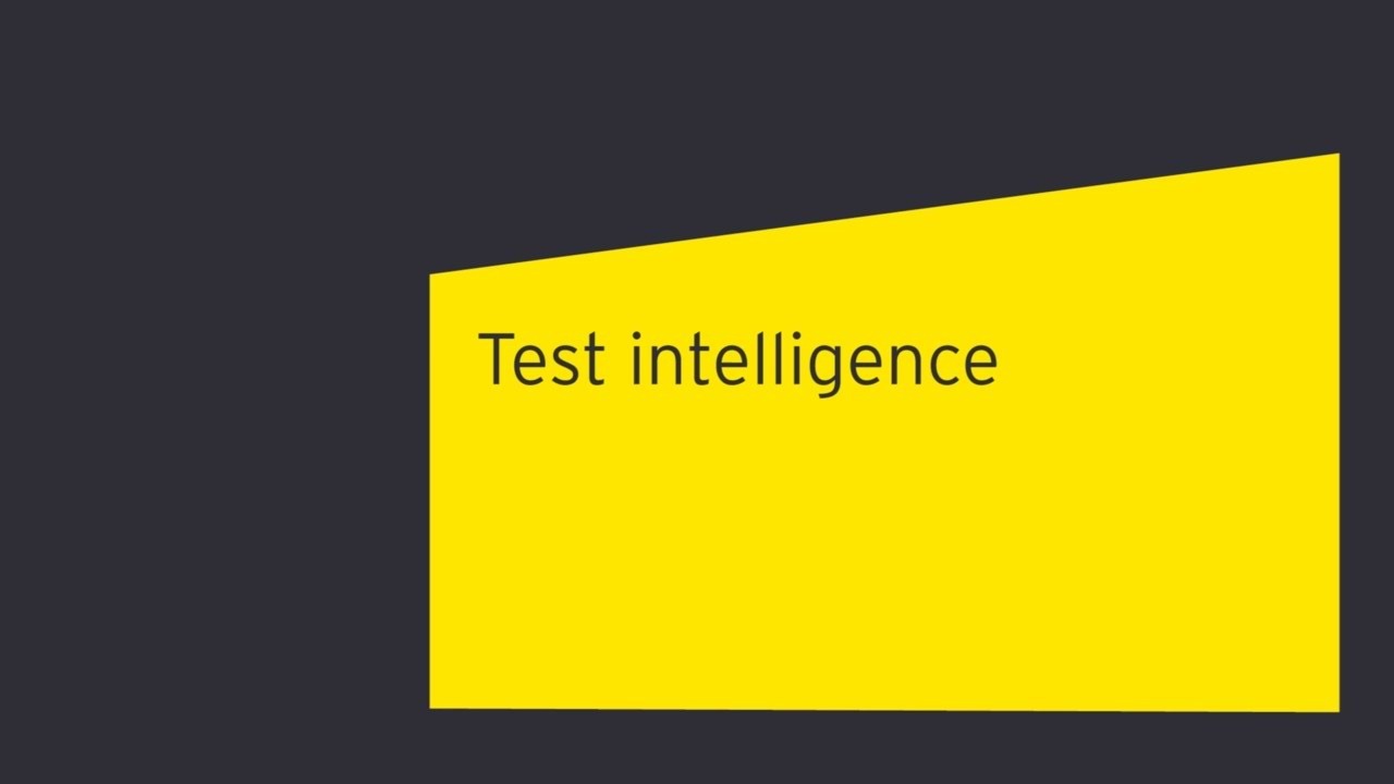 Test Intelligence &ndash; The future of testing