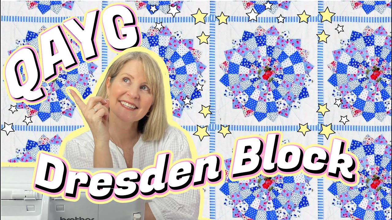 Quilt As You Go DRESDEN PLATE BLOCK: Quick, Easy & Perfect For Scraps + Beginners!