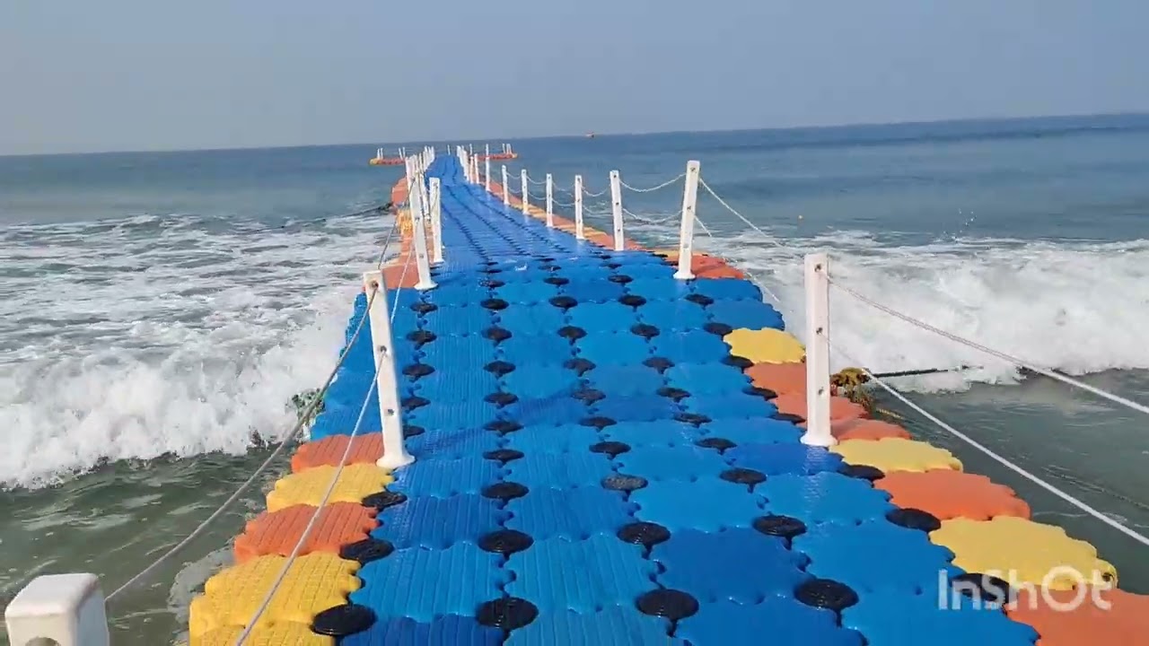 Floating bridge in Panambur beach Mangalore.#PanamburBeach #FloatingBridge #Mangaluru #Karnataka