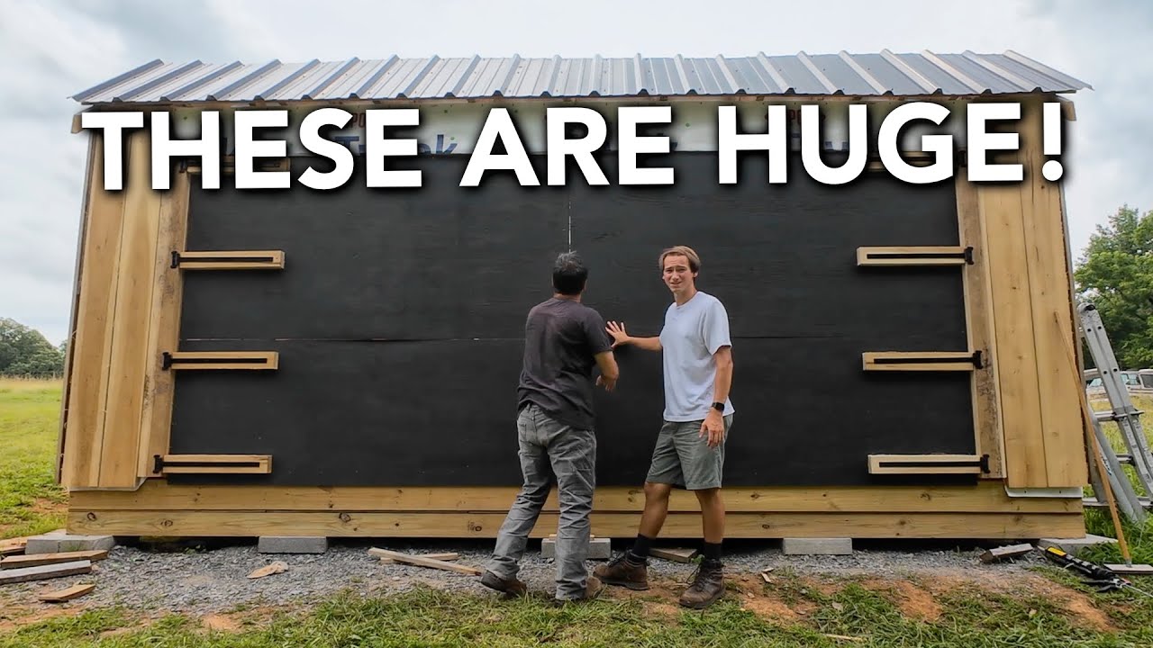 We Installed MASSIVE 8ft Doors on the Solar Kiln!! It’s Almost Finished!
