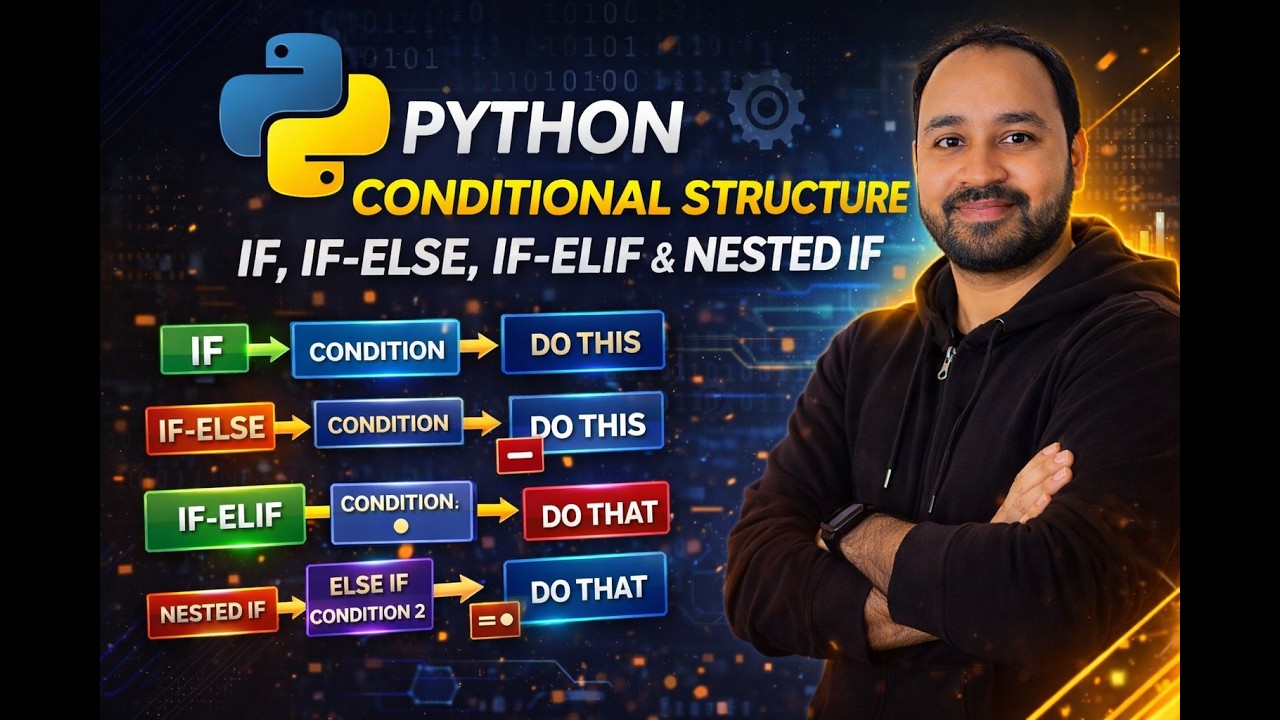 How to Understand Conditional Structure(IF, If-Else, If-Elif, Nested If) in Python? - Session 5