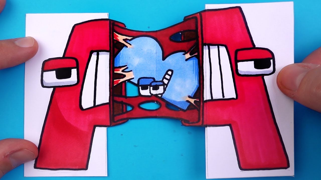 ALPHABET LORE Transformation Surprise Fold Tutorial - Alphabet Lore ARTS & PAPER CRAFTS