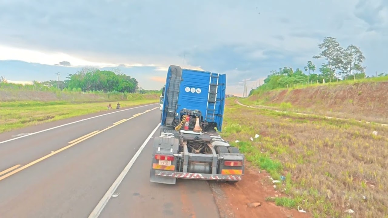 Passando na nova ponte Brasil/Paraguai 