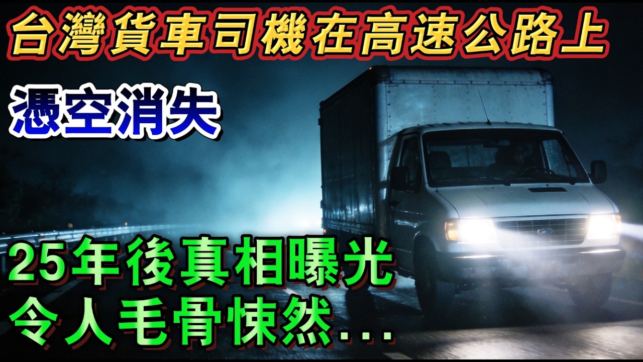 台灣30歲貨車司機在高速公路上憑空消失，25年後真相曝光，令人毛骨悚然